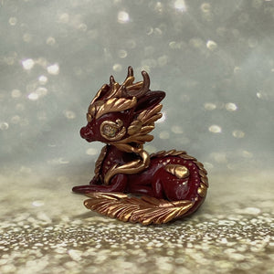 Burgundy Rose Gold Dragon