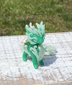 Green Jade Spring Dragon with long tail