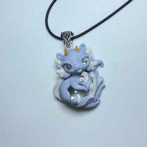 Light Purple Floofy Tail Dragon Charm