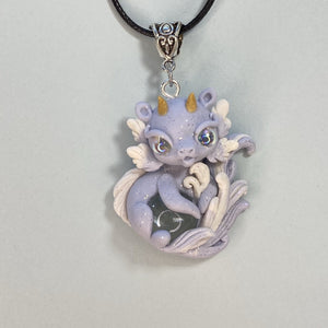 Light Purple Floofy Tail Dragon Charm