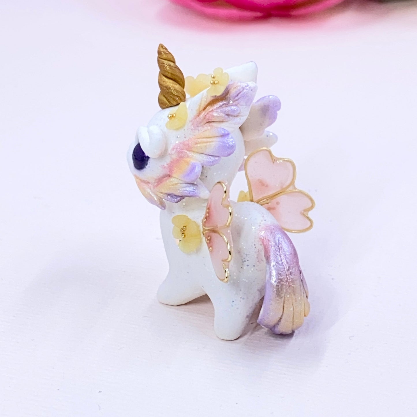 Pink and Lilac Buni-Corn Dragon