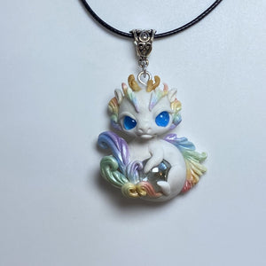 Floofy Tail Rainbow Dragon Charm