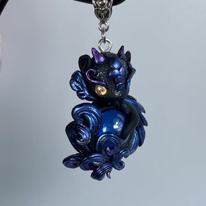 Blue and Purple Fancy Tail Dragon