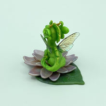 Load image into Gallery viewer, Green Fairy Dragon with Magnet Lotus Flower