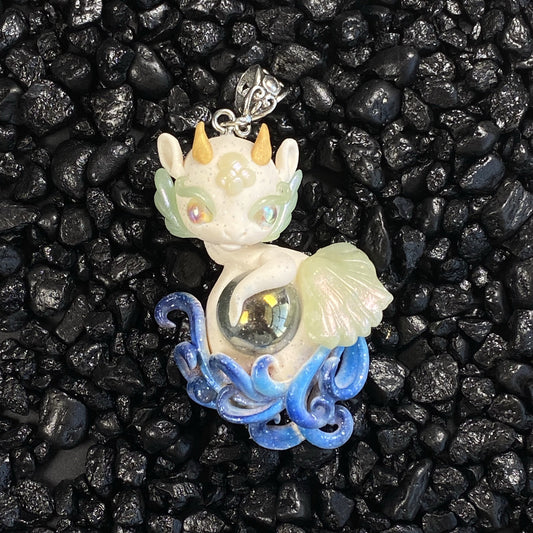 White and Blue Jelly Dragon