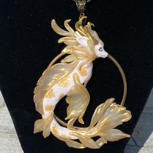 Load image into Gallery viewer, Gold Koi Dragon Pendant or Wall Hanging