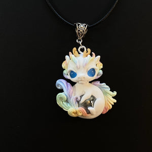 Floofy Tail Rainbow Dragon Charm