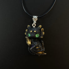 Load image into Gallery viewer, Black and Gold Dragon Charm