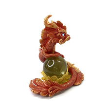 Load image into Gallery viewer, Red and Gold Marble Lotus Dragon