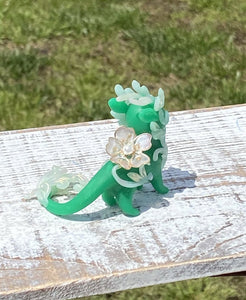 Green Jade Spring Dragon with long tail